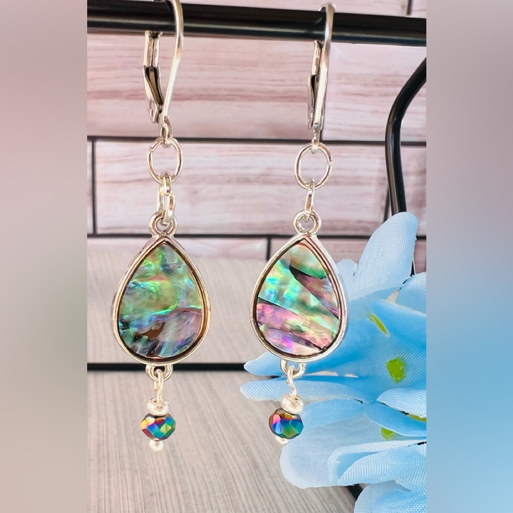Elegant Abalone Shell Drop Earrings